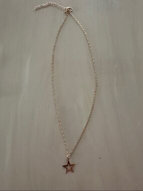 Delicate Star Pendant Necklace in Rose Gold